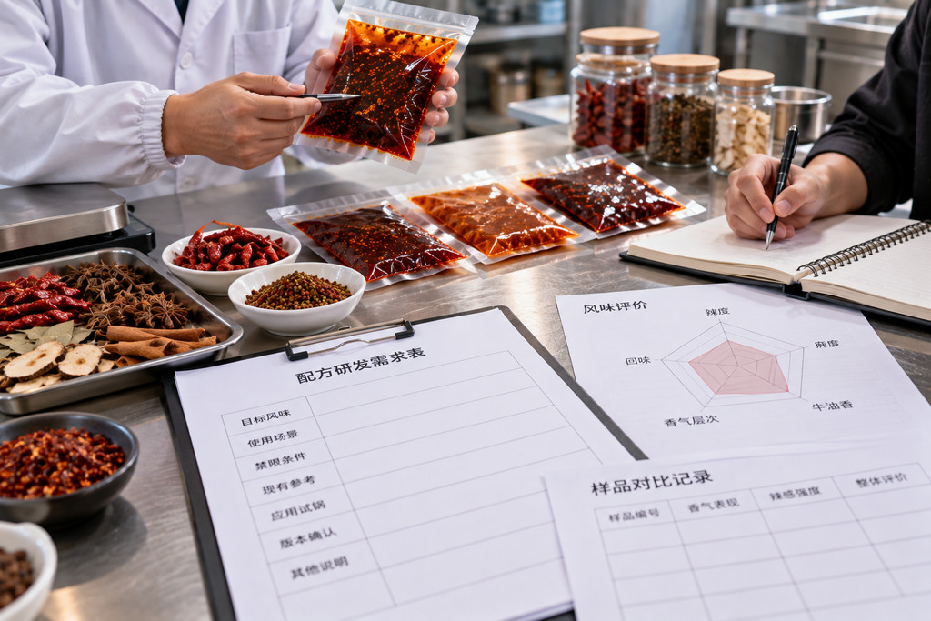 火锅底料配方定制怎么做？已有配方与目标味型的研发边界及样品验证