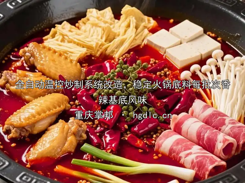 全自动温控炒制系统改造，稳定火锅底料每批次香辣基底风味