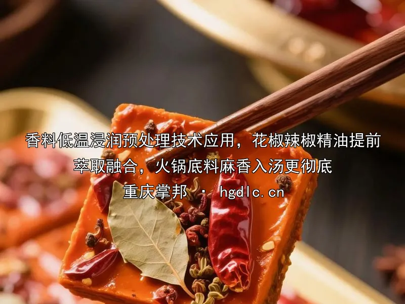 香料低温浸润预处理技术应用，花椒辣椒精油提前萃取融合，火锅底料麻香入汤更彻底