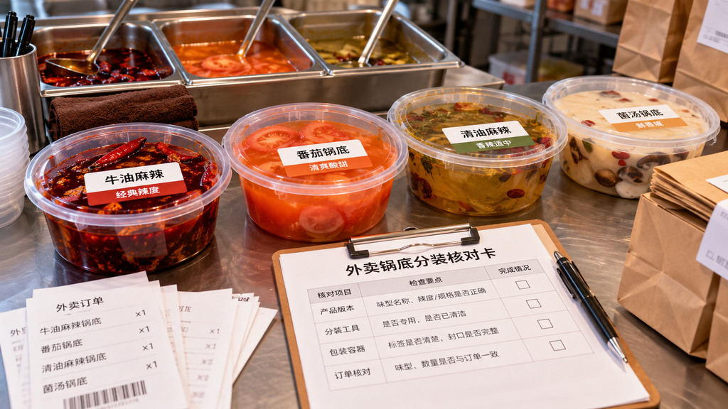 火锅底料外卖分装如何避免串味？多味型锅底这样核对更稳妥
