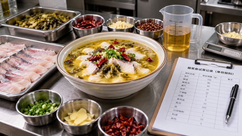 酸菜鱼底料批发怎么谈?看单份用量、试锅标准和补货条件