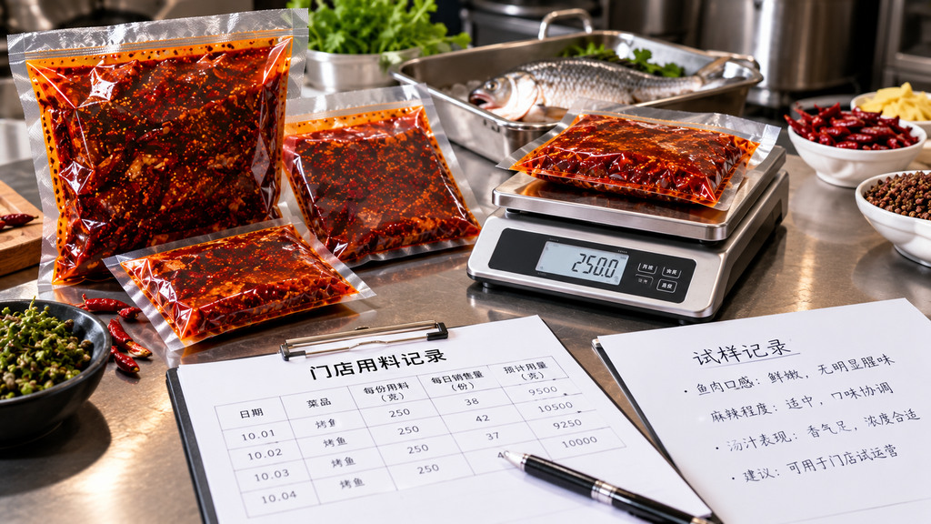 麻辣烤鱼底料批发怎么采购？规格、试样和供货条件要先谈清楚